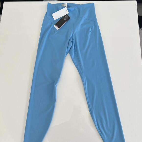 $100 Adidas All Me Luxe 7/8 Length High-Rise Leggings Blue Women’s IR7925 XL - Picture 8 of 8